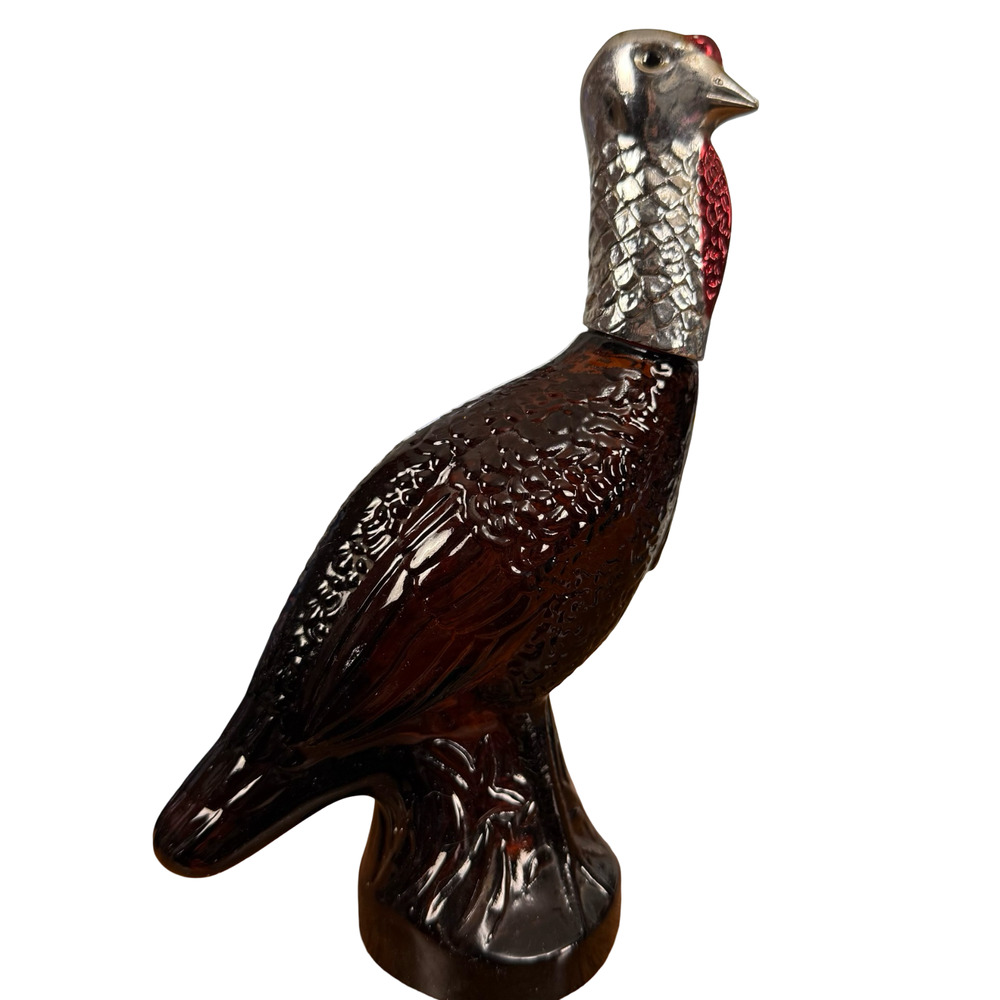 Avon Vintage Wild Turkey Perfume Cologne Bottle Decanter Glass Empty